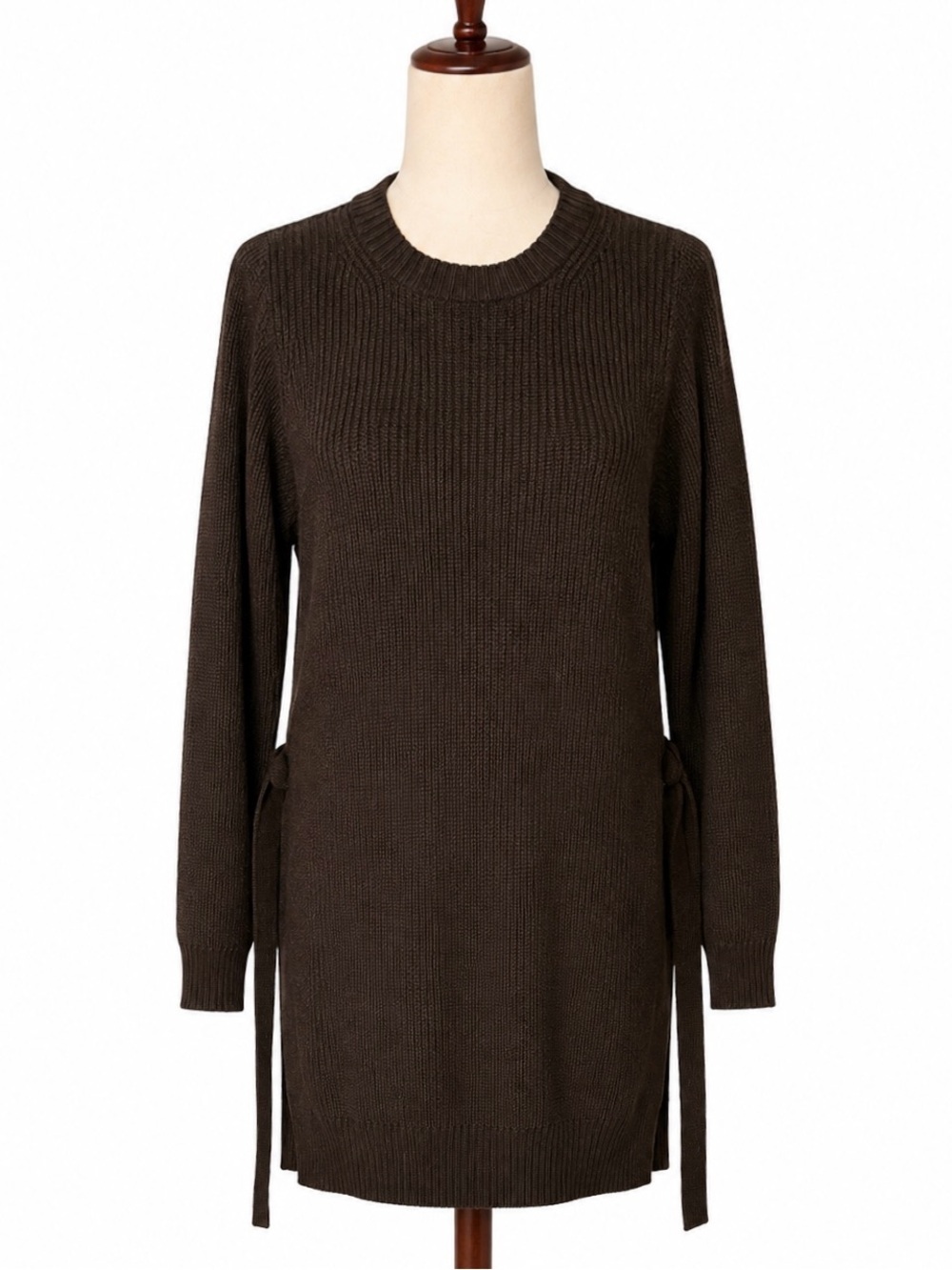 Athleta Oversized Long Ribbed Knit Tunic Sweater, buckle sides- XS
